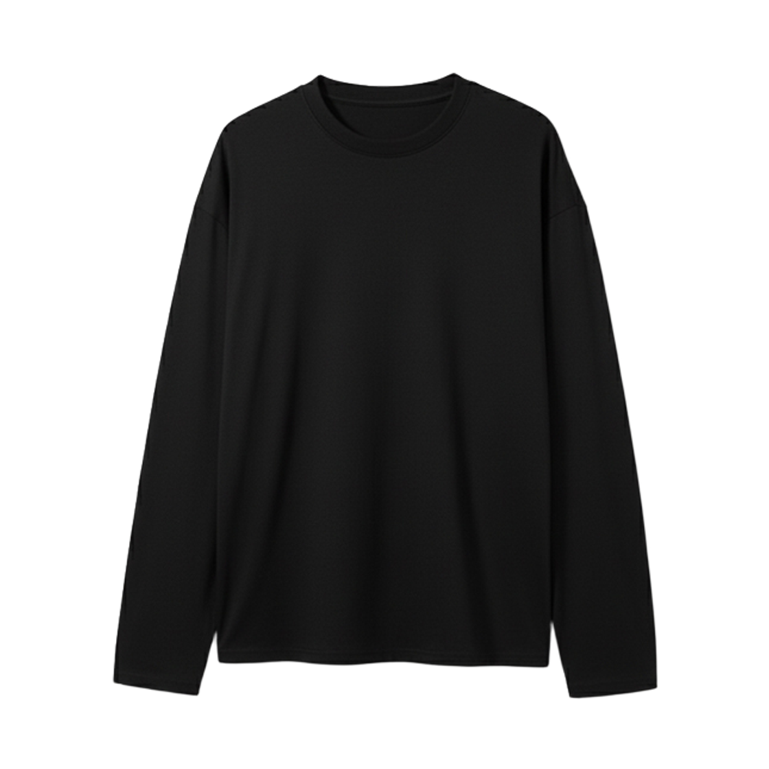 지크립 에센셜 크루넥 루즈핏 긴팔 티셔츠 블랙(GCLIP Essential Crewneck Loose Fit Long Sleeve T-Shirt Black) - 1