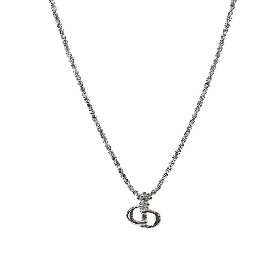ITI5TWGJ4NSG Dior Cubic CD Silver Necklace A-B62753