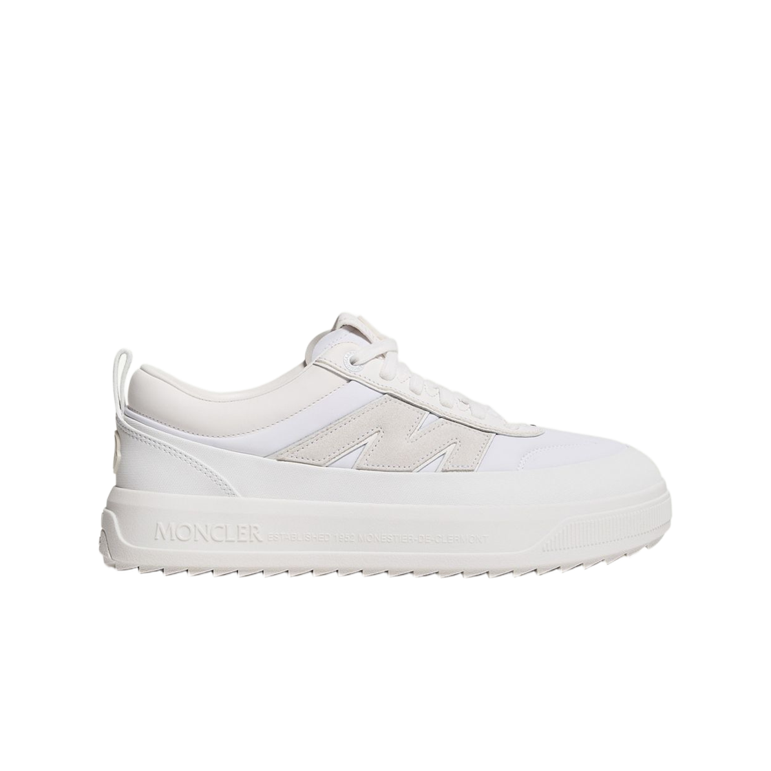 L2-09B-4M00150-N0565-001 (W) Moncler Altive Nubuck Suede Sneakers White - 26FW