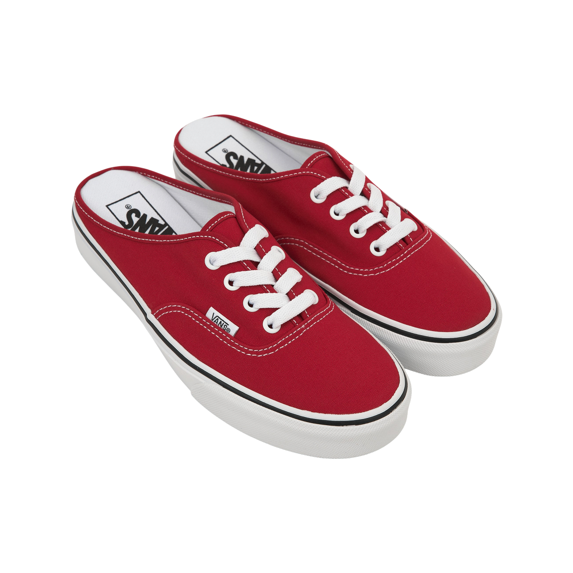 반스 어센틱 뮬 레이싱 레드 트루 화이트(Vans Authentic Mule Racing Red True White) - 4