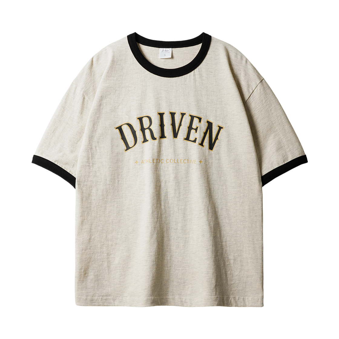제멋 드리븐 컬리지 링거 티셔츠 오트밀 MMST2708(JEMUT Driven College Ringer Short Sleeve Oatmeal MMST2708)