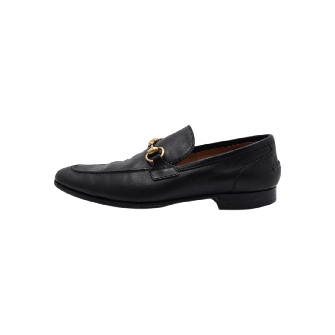 ITR39RPA58U4 Gucci 406994 Black Leather Horsebit Jordan Men Loafers