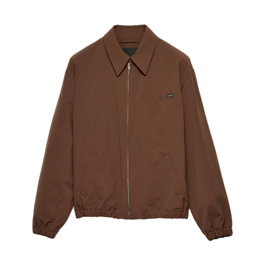 SGD190-199Y-F0005 Prada Technical Fabric Blouson Jacket Tobacco