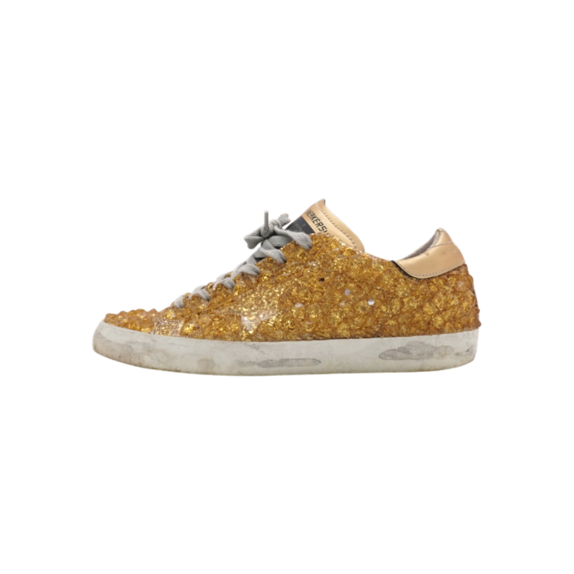 IT6CU5JLV2NH Golden Goose G30WS590 Gold Glitter Superstar Women Sneakers