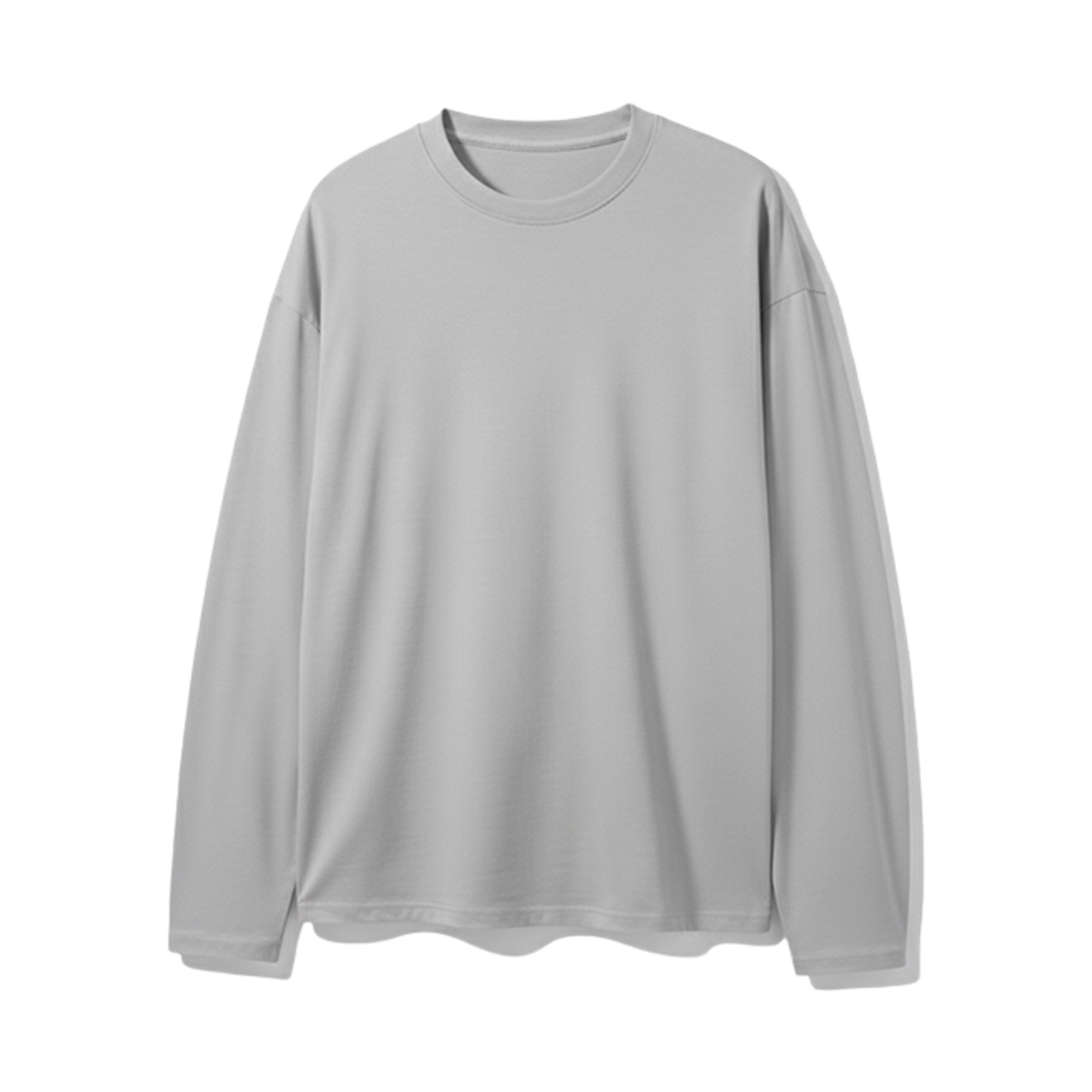 지크립 에센셜 크루넥 루즈핏 긴팔 티셔츠 그레이(GCLIP Essential Crewneck Loose Fit Long Sleeve T-Shirt Gray) - 1