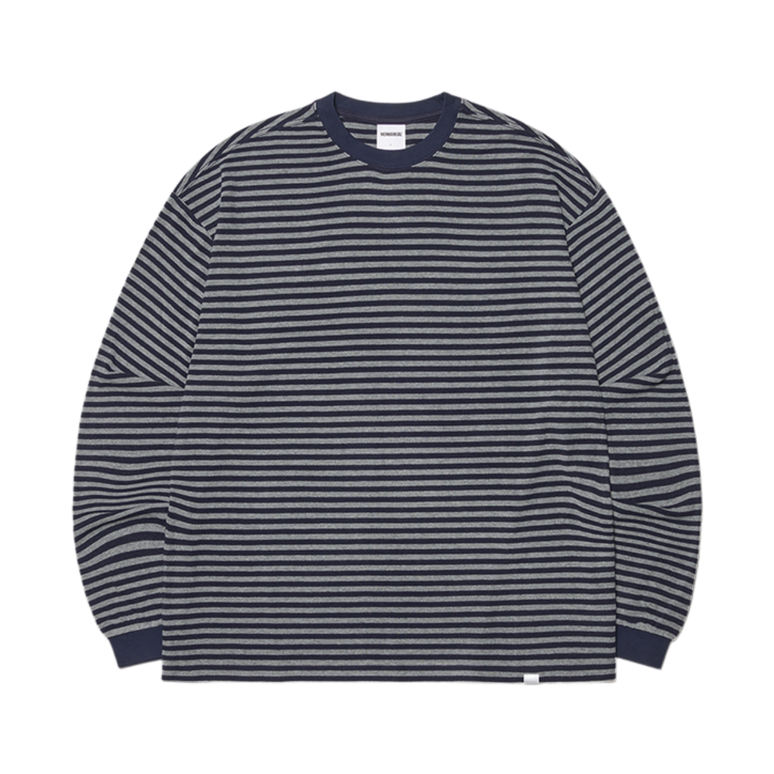 NMWF52LS13DNY NOMANUAL NM Border Long Sleeve Tee Dark Navy