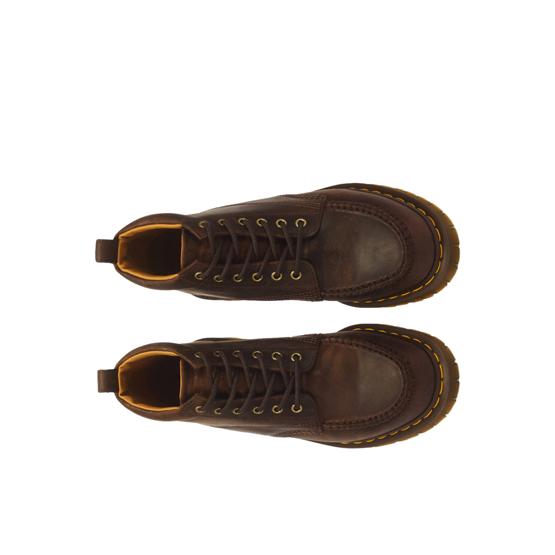 닥터마틴 로웰 처카 6 아이 크레이지 홀스 레더 목 토 부츠 브라운(Dr. Martens Lowell Chukka 6 Eye Crazy Horse Leather Moc Toe Boots Brown) - 2