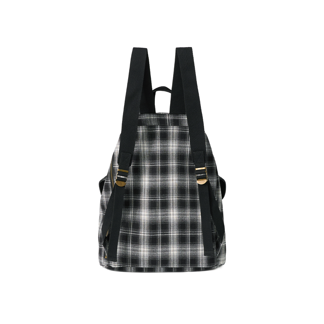 세터 체크 패턴 포켓 버킷 백팩 블랙(SATUR Check Pattern Pocket Bucket Backpack Black) - 2