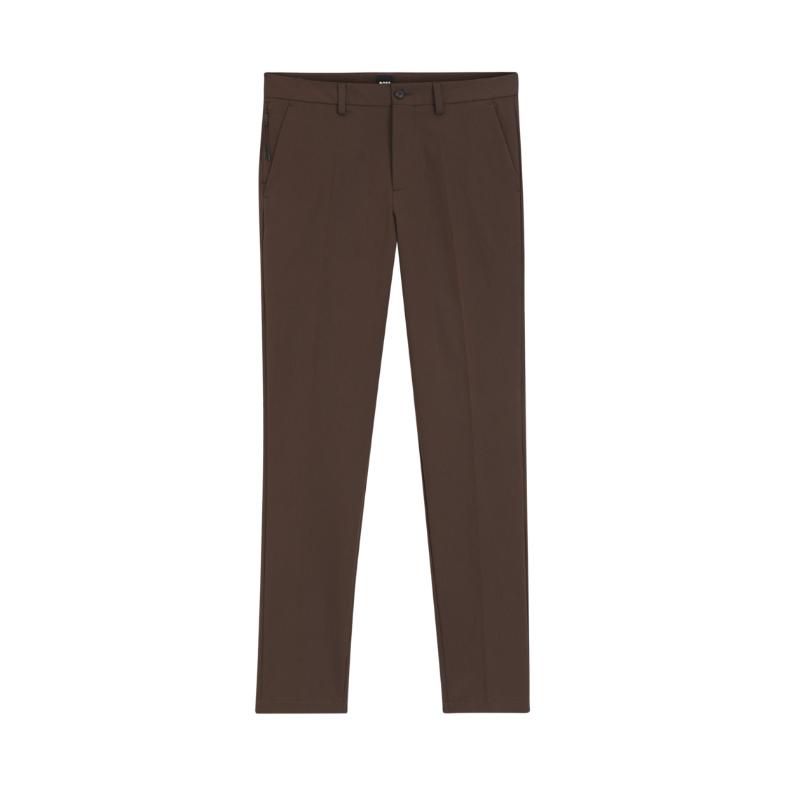 휴고 보스 포웨이 스트레치 패브릭 슬림핏 트라우저 다크 브라운(Hugo Boss Slim-Fit Trousers in Four-Way Stretch Fabric Dark Brown)