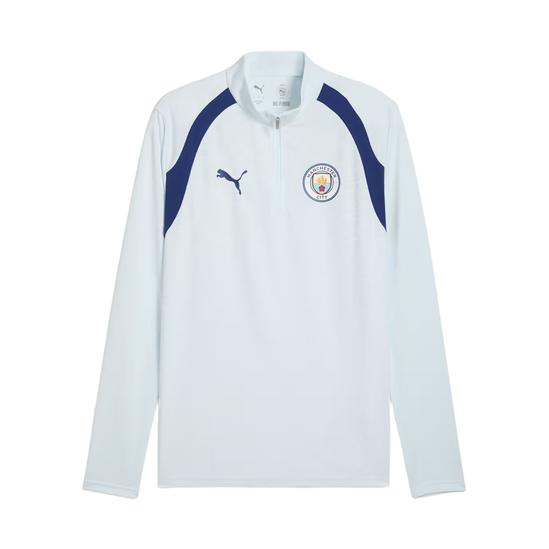 786220-20 Puma Manchester City 2026/27 Quarter-Zip Slim Training Top Dewdrop Blue Jewel
