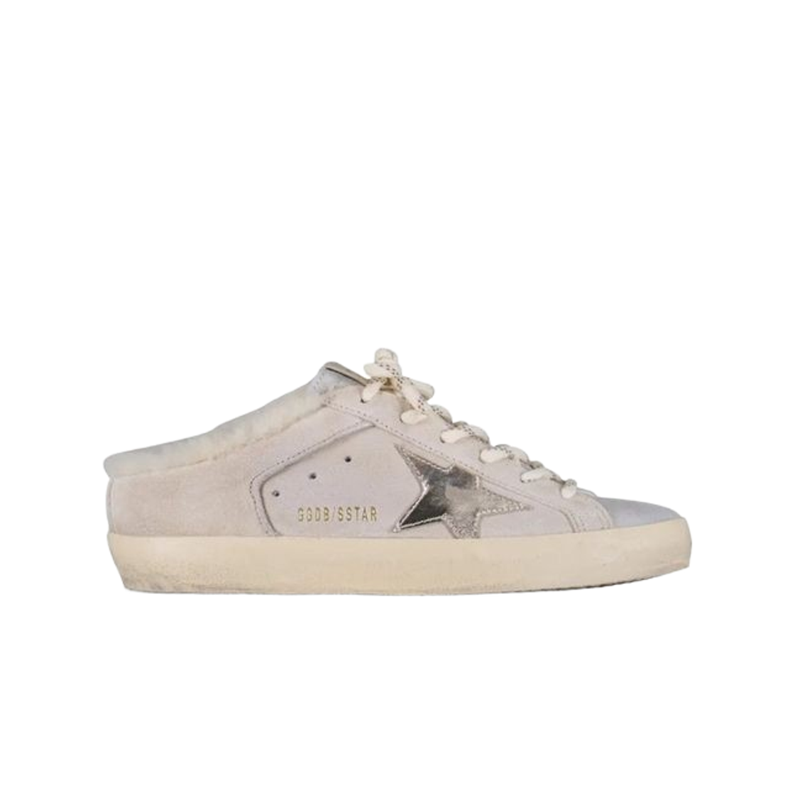 GWF00937-F008124-15872 (W) Golden Goose Superstar Sabot Seedpearl Platinum