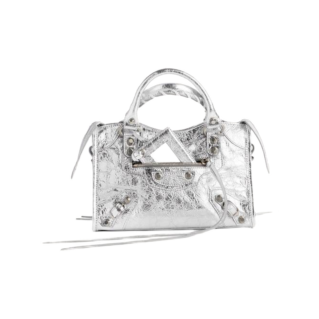8657632AB4V8122 Balenciaga Le City Bag Mini Silver