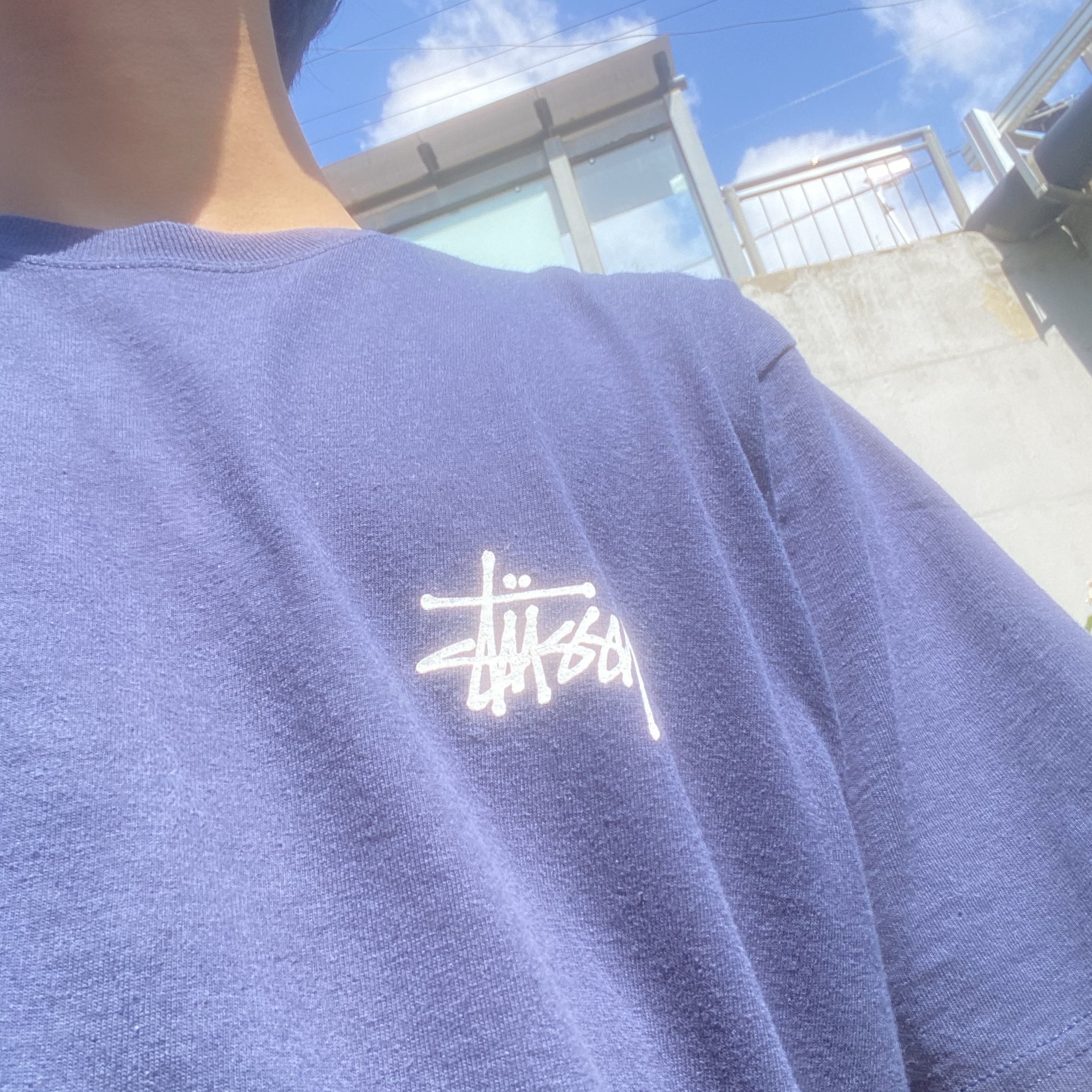 Stussy Basic Stussy T-Shirt Navy, Crocs Duet Max II Clog Black 착용 스타일 - 3
