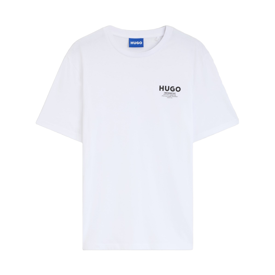 휴고 보스 로고 프린트 코튼 레귤러 핏 티셔츠 화이트(Hugo Boss Logo Print Cotton Regular Fit T-Shirt White) - 1
