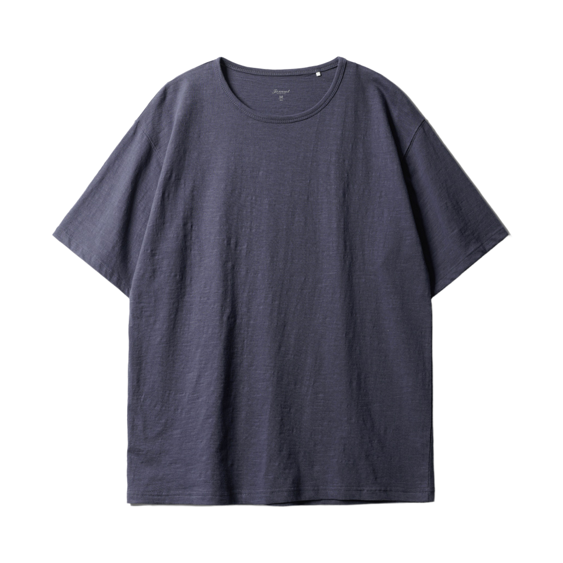 제멋 슬럽 하프U넥 반팔티셔츠 네이비 OYST2636(JEMUT Slub Half U Neck Short Sleeved T Shirt Navy OYST2636) - 1