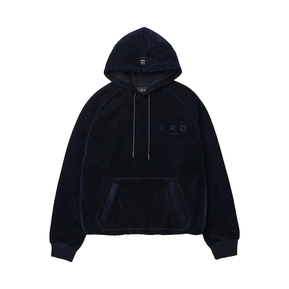 이로 카퓌슈 벨루어 후드 티셔츠 블랙(Iro Capuche Velour Hood T-Shirt Black) - 1
