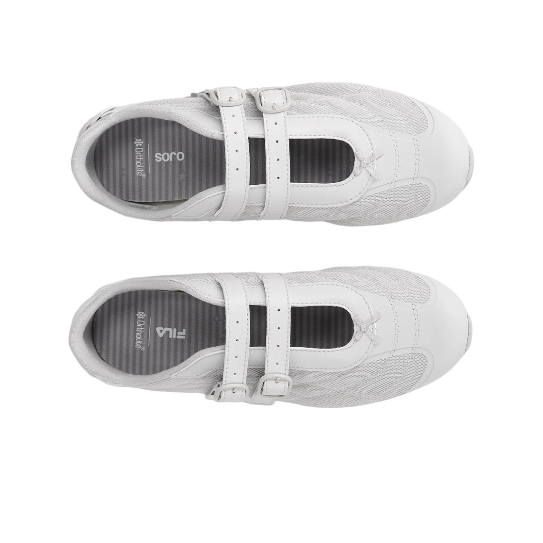 (W) 휠라 x 오호스 리트모 슬릭 벨크로 그레이((W) Fila x Ojos Ritmo Slick Velcro Gray) - 2