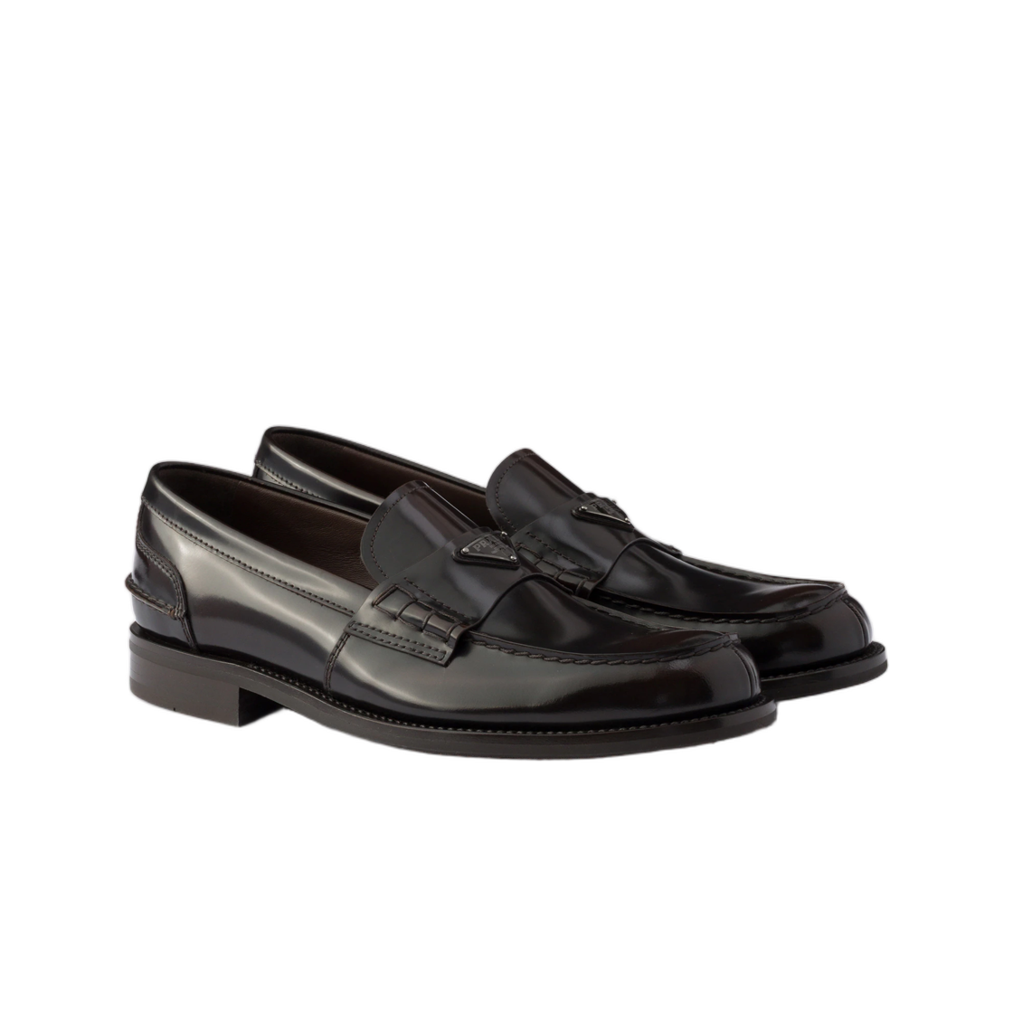 프라다 브러쉬드 레더 로퍼 번트 브라운(Prada Brushed Leather Loafers Burnt Brown) - 2