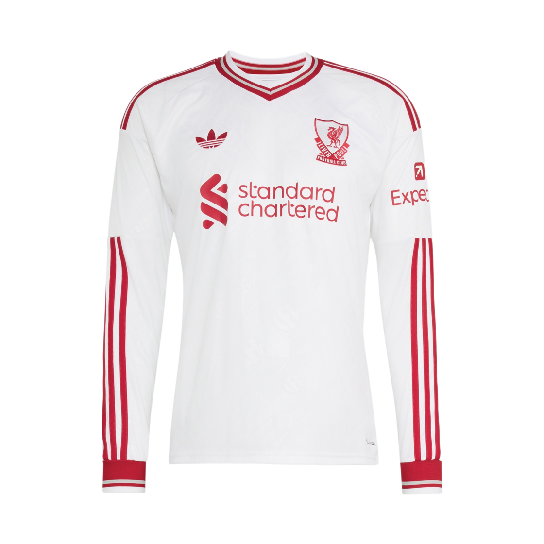 KB8292 Adidas Liverpool FC 26/27 Long Sleeve Away Jersey White - KR Sizing (Non Marking Ver.)