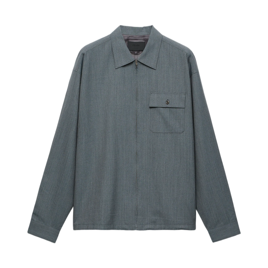 프라다 울 지퍼 셔츠 유니폼 그레이(Prada Wool Zipper Shirt Uniform Gray)