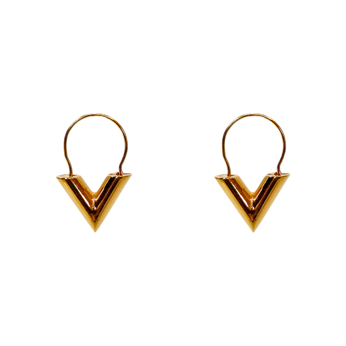 ITFMWMRK4NA3 Louis Vuitton Essential V Gold Earrings A-B63399