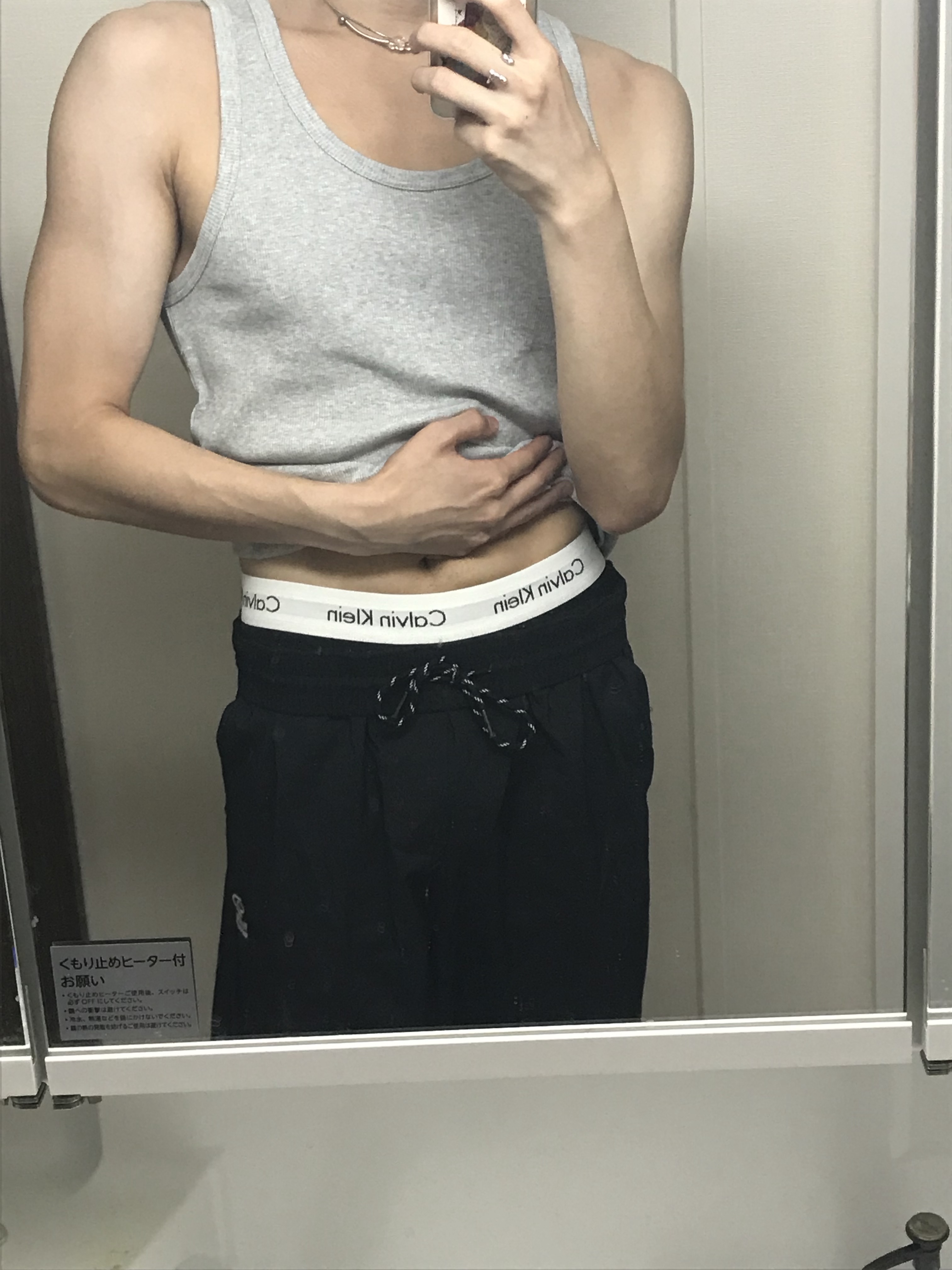 Calvin Klein Modern Cotton 3-pack Trunks Black, Sentiments No.359 Necklace Silver 착용 스타일 - 2