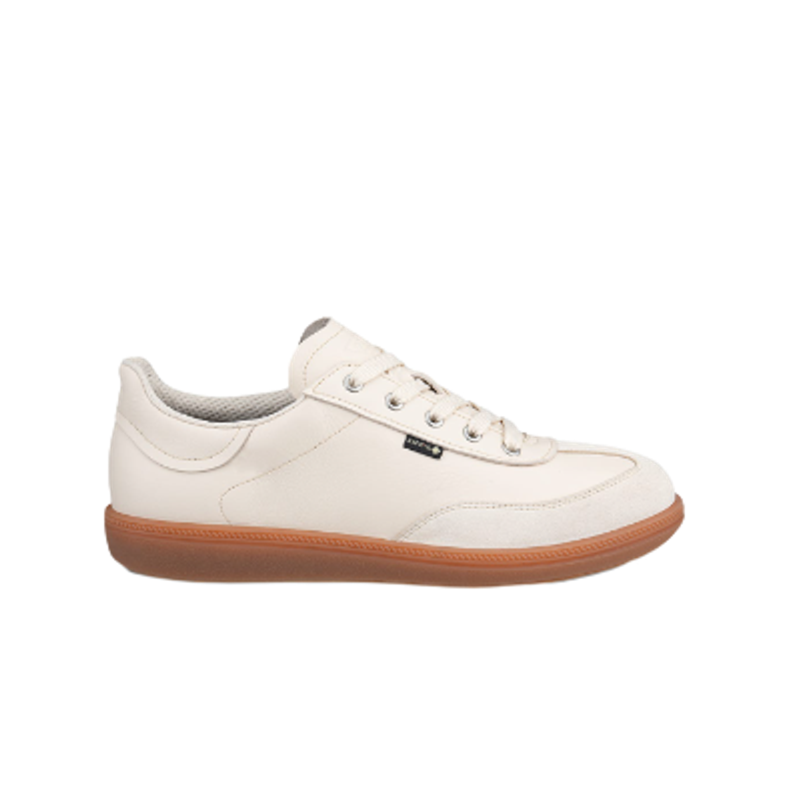 (W) 에코 소프트 11 레더 고어텍스 트레이너 베이지((W) Ecco Soft 11 Leather Gore-Tex Trainer Beige)