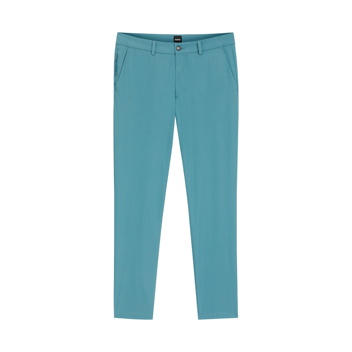 휴고 보스 포웨이 스트레치 패브릭 슬림핏 트라우저 터콰이즈(Hugo Boss Slim-Fit Trousers in Four-Way Stretch Fabric Turquoise)