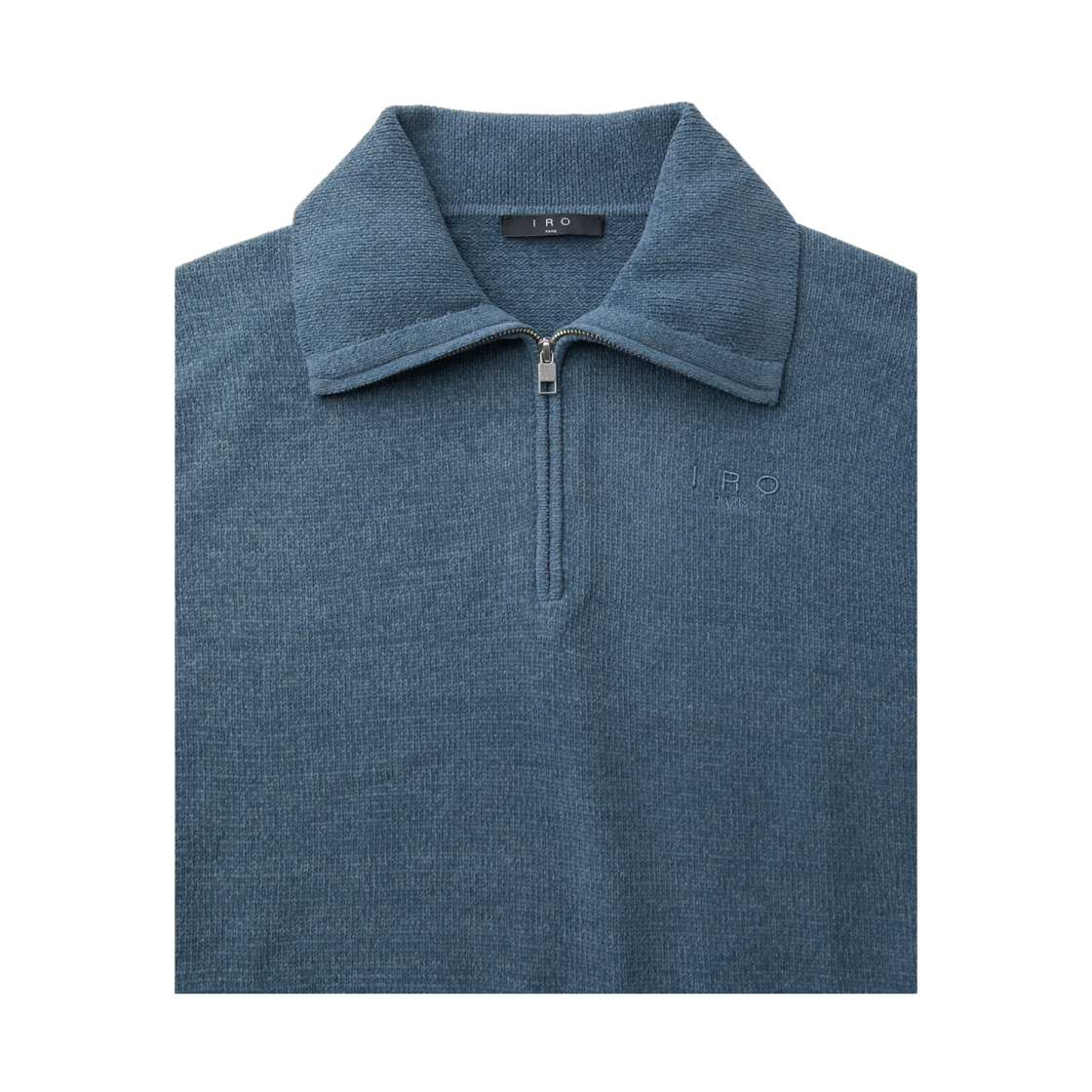 이로 실로 셔닐 하프집업 스웨터 블루(Iro Silo Chenille Half-Zip Sweater Blue) - 5