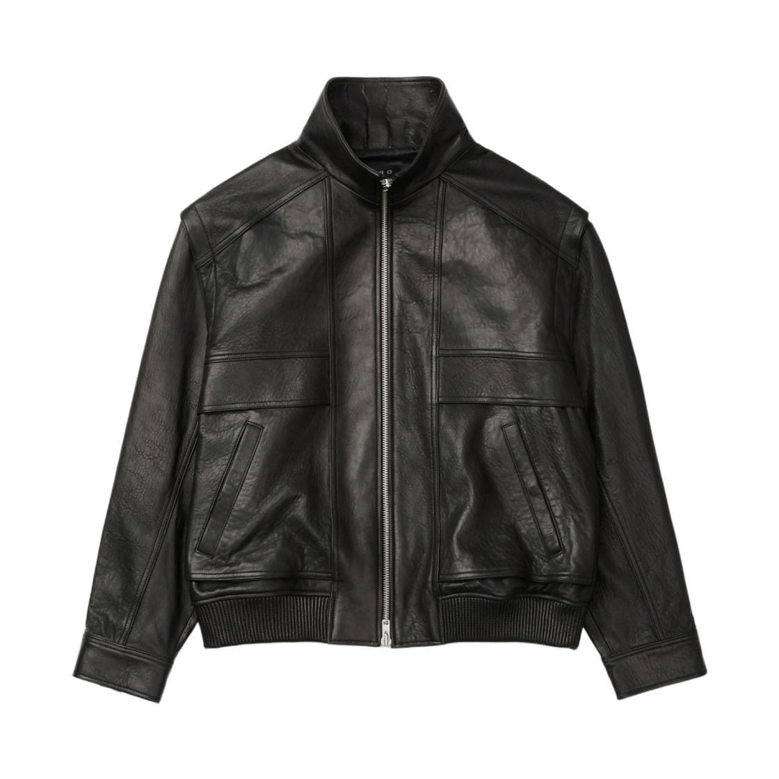 이로 오 하이넥 가죽 점퍼 블랙(Iro Haut High Neck Leather Jumper Black) - 2