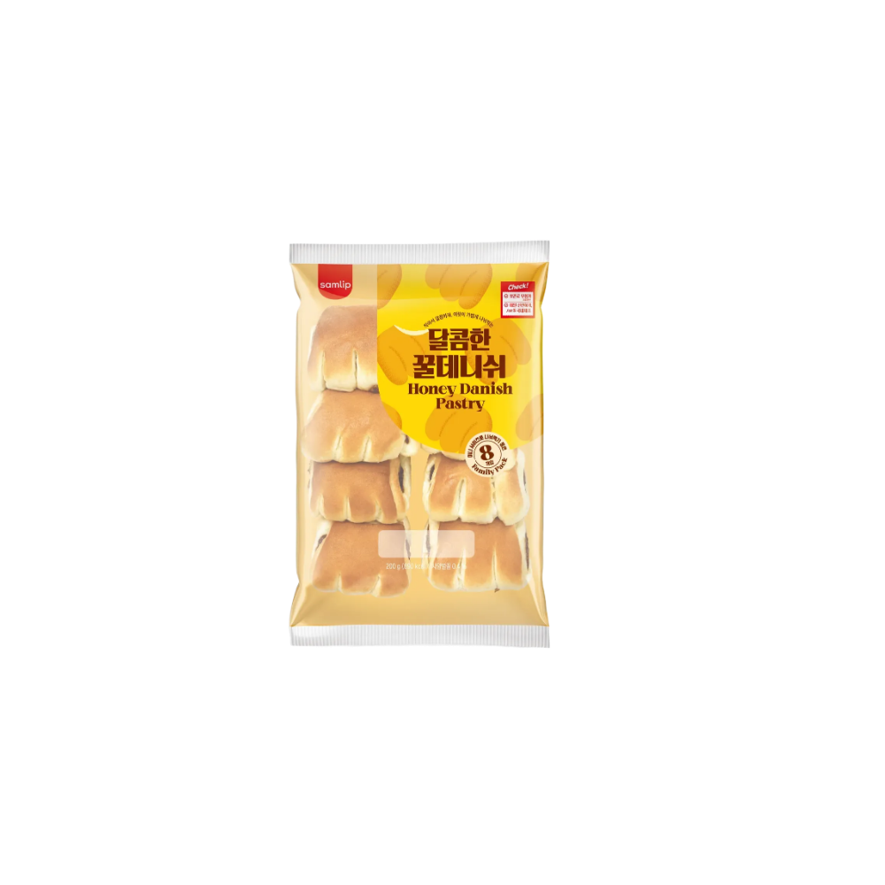 삼립 달콤한 꿀데니쉬 8입 200G 5봉 (40입)(Samlip Sweet Honey Danish 8 pieces 200g, 5 packs (40 pieces))