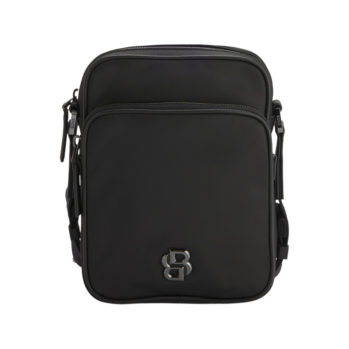 휴고 보스 트윌 어드저스터블 로고 스트랩 리포트 백 블랙(Hugo Boss Twill Reporter Bag with Adjustable Logo Strap Black)