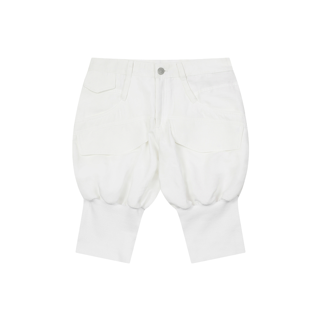 구미코 샌드 워시드 카프리 반바지 화이트(9umiko Sand Washed Capri Short Pants White)