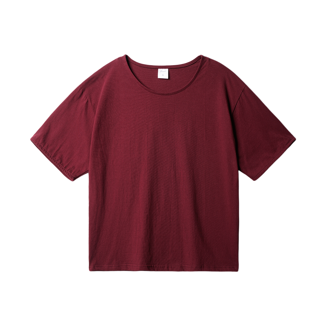 KJST2691_redwine_29 JEMUT Boy Crop U-Neck Short Sleeve Redwine KJST2691