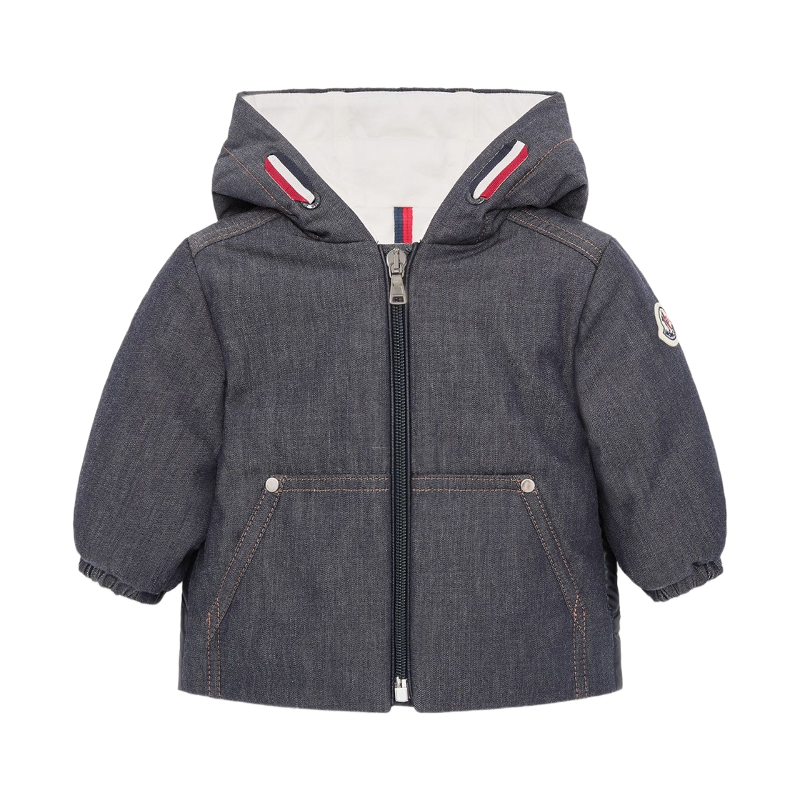 L2-951-1A00006-599LQ-77A (Kids) Moncler Alaric Denim Hooded Down Jacket Dark Blue - 26FW