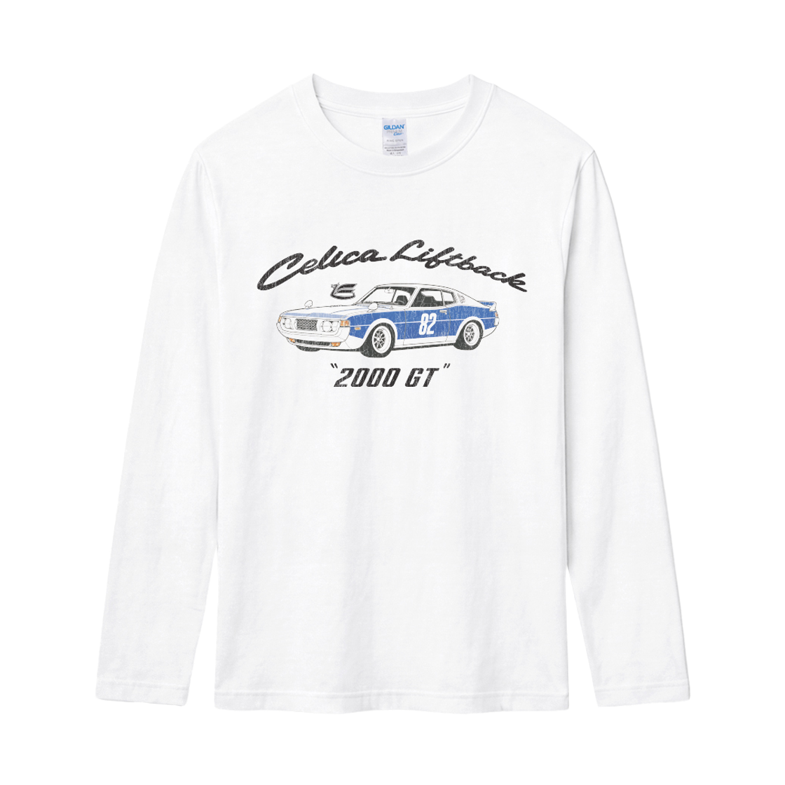 76400_White Gildan X Vintage Collection 2000GT Long Sleeve T-Shirt White