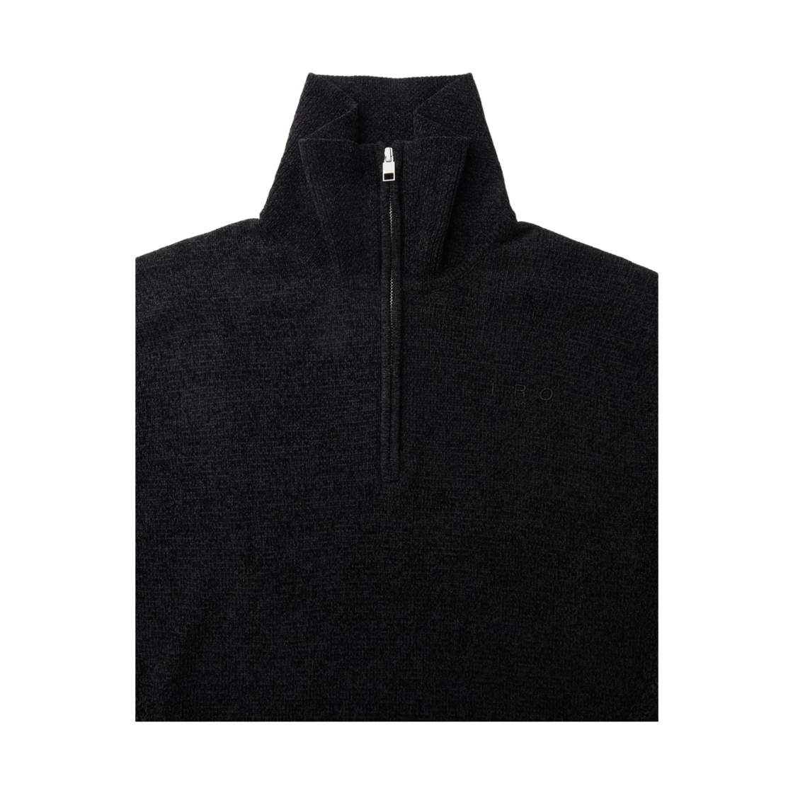 이로 실로 셔닐 하프집업 스웨터 블랙(Iro Silo Chenille Half-Zip Sweater Black) - 4