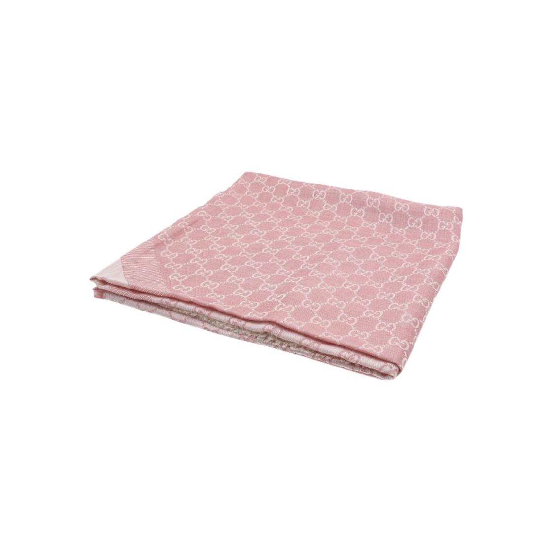 ITU8SKIWWVFV Gucci Two Tone GG Logo Wool Silk Blend Scarf