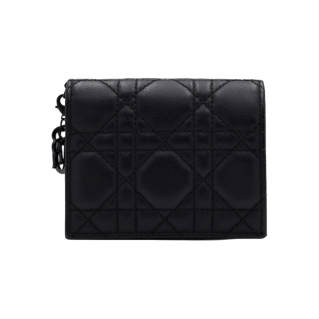 ITBCTGJOPJR9 Dior S0178ONMJ Black Matte Lady Dior Lambskin Cannage Card Holder Wallet