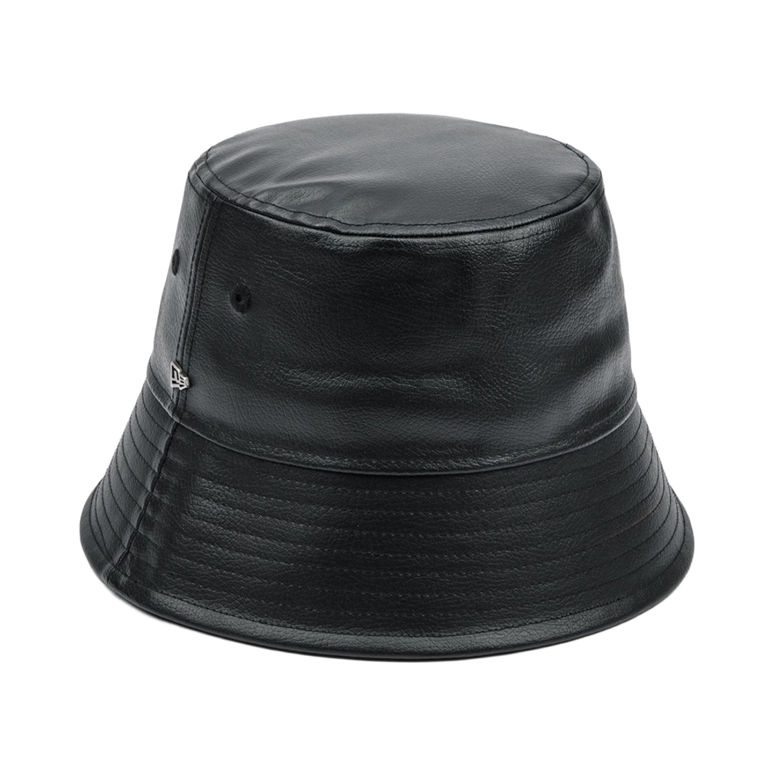 뉴에라 신세틱 레더 세일러 브림 버킷햇 블랙(New Era Synthetic Leather Sailor Brim Bucket Hat Black) - 2