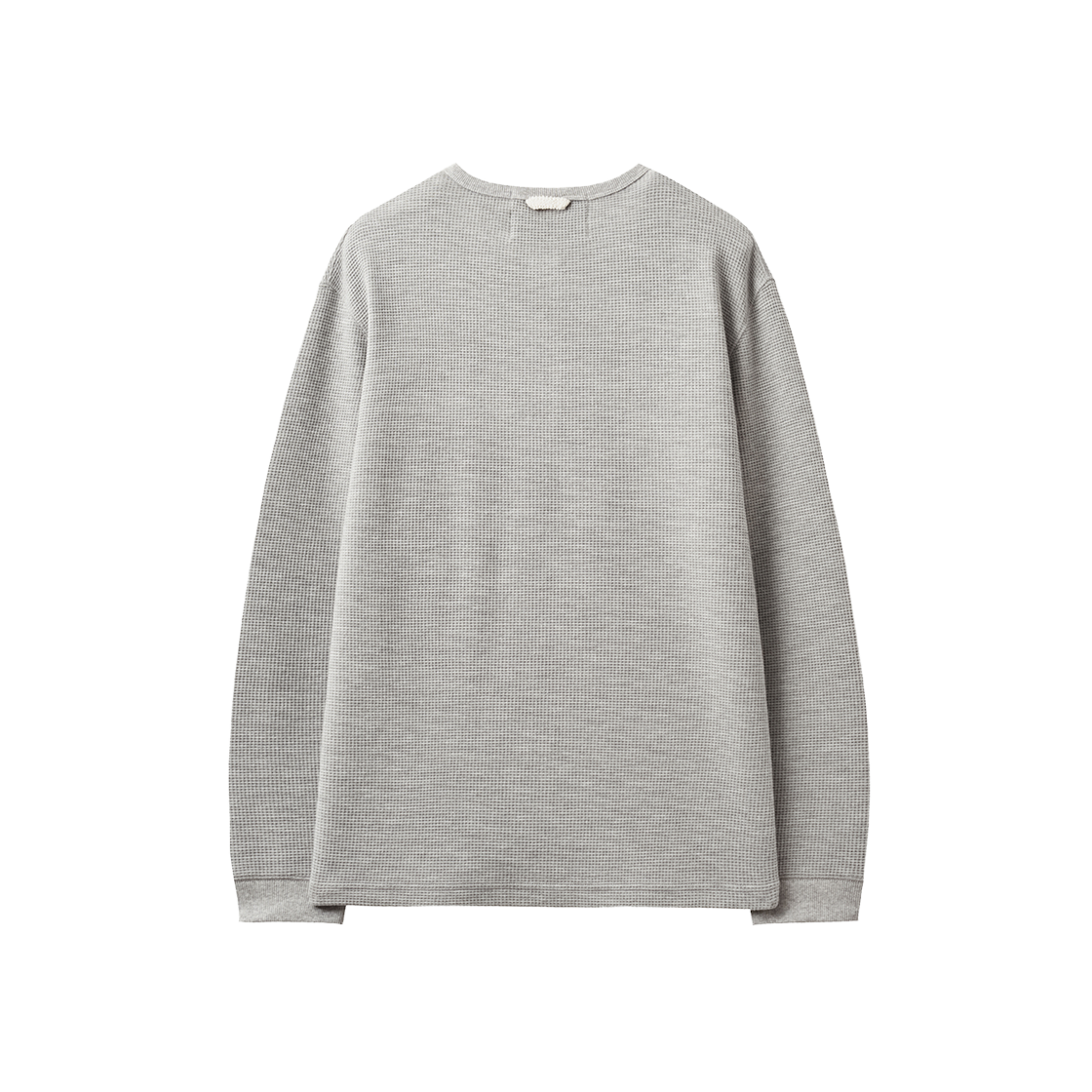 세터 와플 헨리넥 롱 슬리브 멜란지 그레이(SATUR Waffle Henley Neck Long Sleeve Melange Gray) - 2