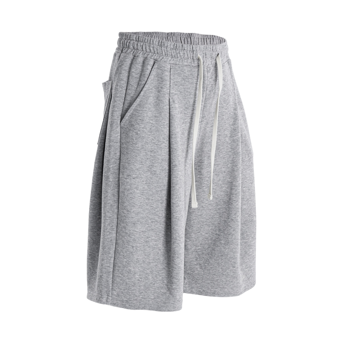 OYSP2625_gray_29 JEMUT Light Deep Tuck Half Pants Gray OYSP2625