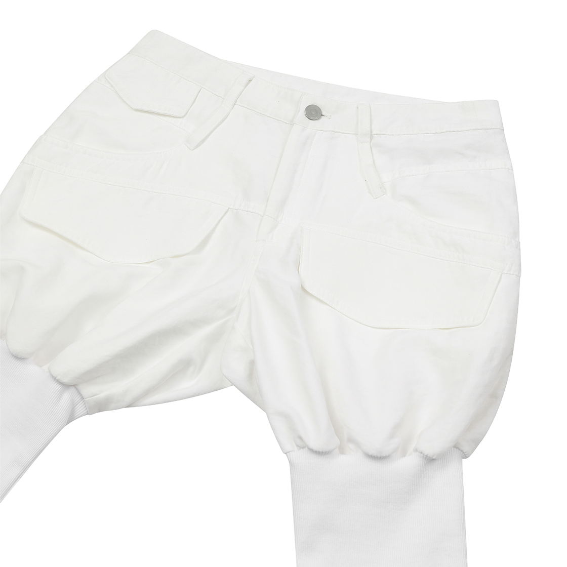 구미코 샌드 워시드 카프리 반바지 화이트(9umiko Sand Washed Capri Short Pants White) - 3