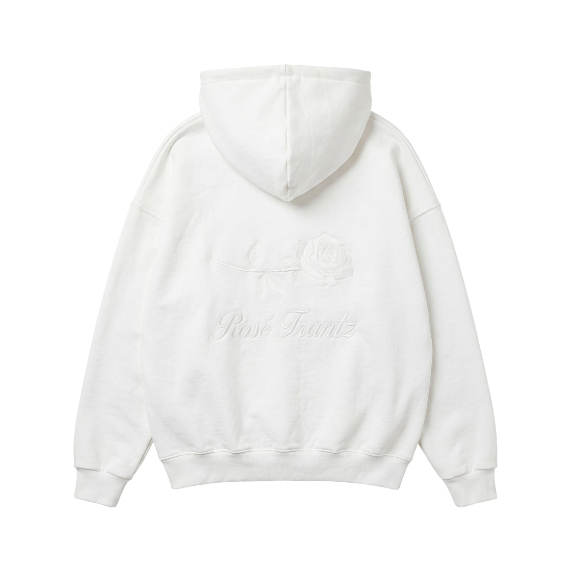 로제프란츠 백 로즈 자수 후디 [아이보리](Rosefrantz Back Rose Embroidery Hoodie [Ivory])