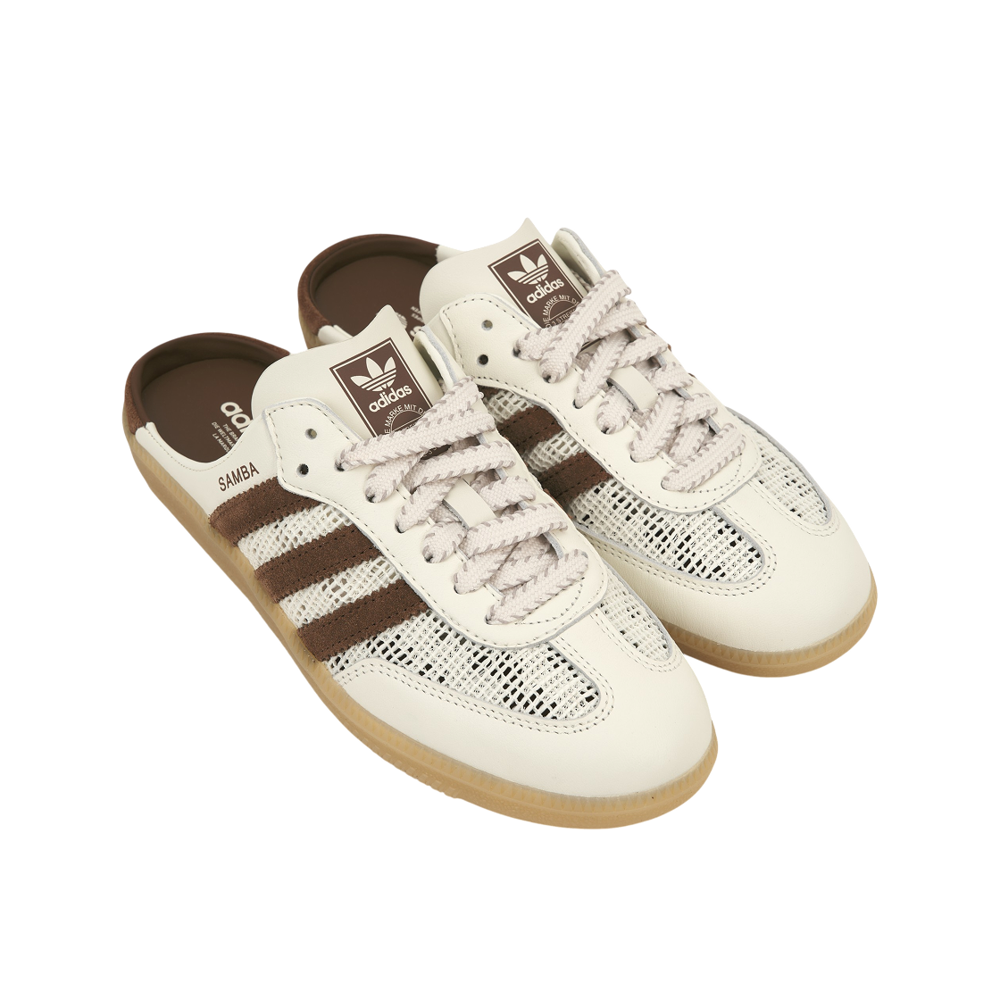 (W) 아디다스 삼바 뮬 오프 화이트 프리러브 브라운((W) Adidas Samba Mule Off White Preloved Brown) - 4