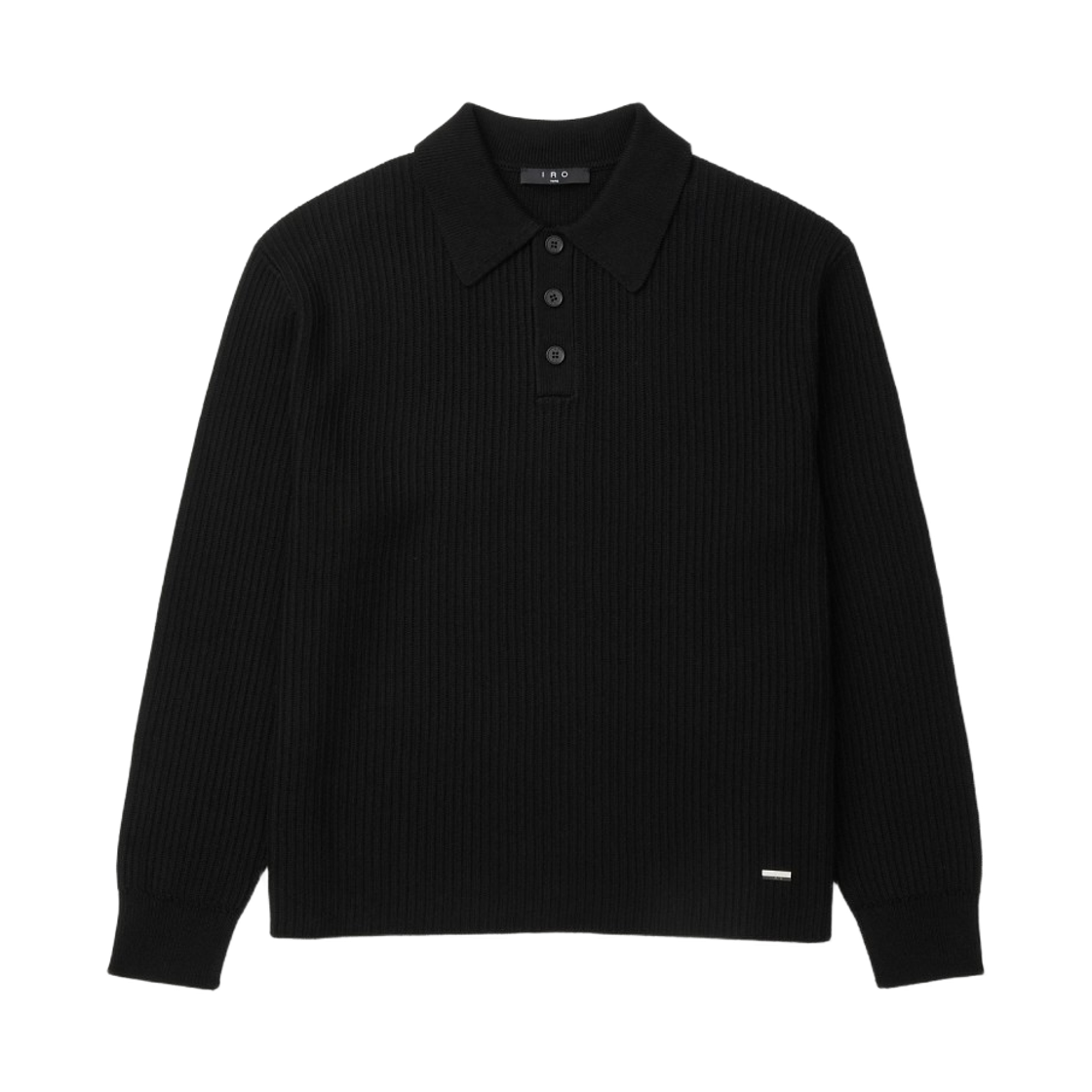 이로 오리스 리브드 카라 니트 스웨터 블랙(Iro Oris Ribbed Collar Knit Sweater Black) - 2