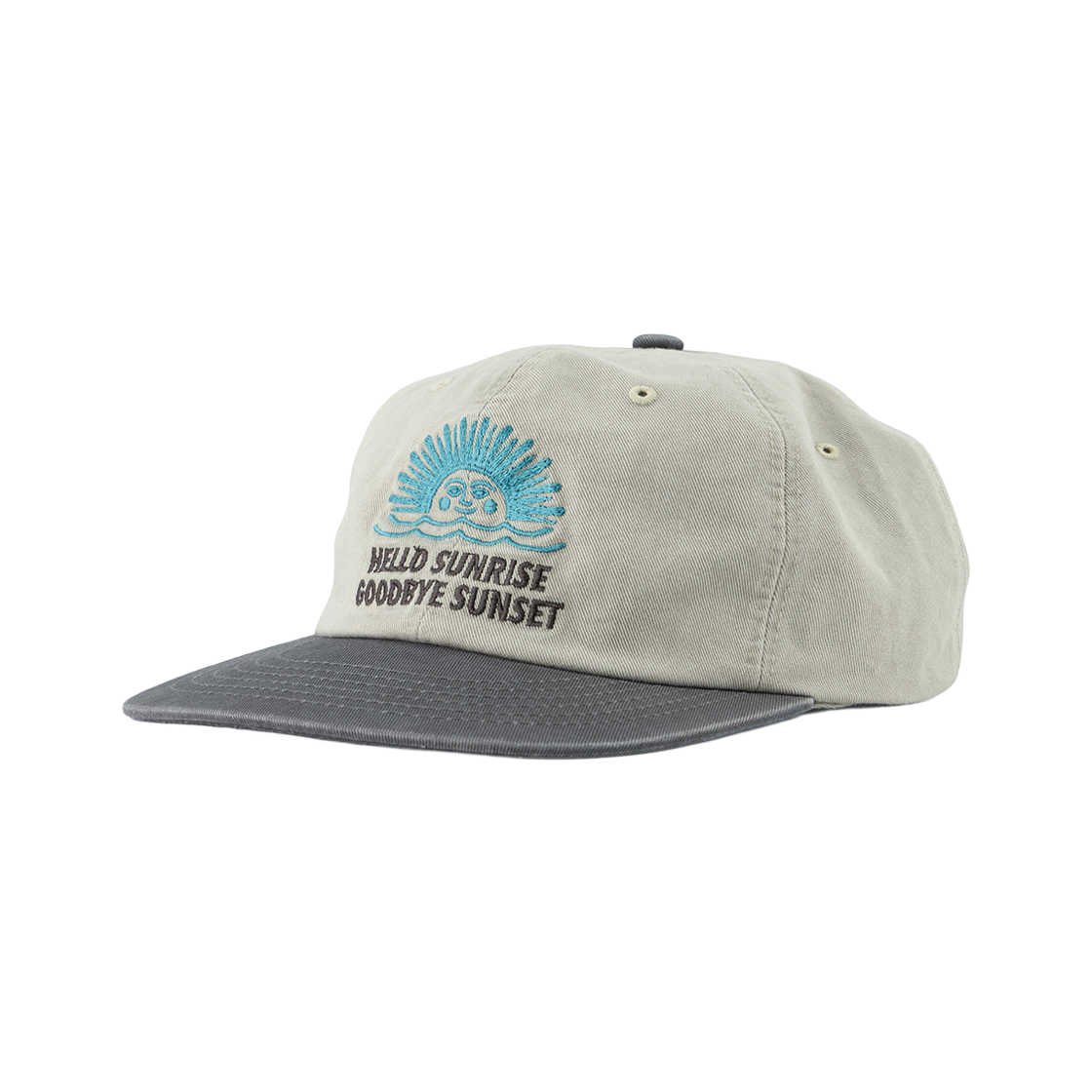 헬로선라이즈 90s 로고 6패널 캡 라이트 그레이 & 차콜(Hello Sunrise 90s Logo 6Panel Cap LIGHT GRAY & CHARCOAL) - 2