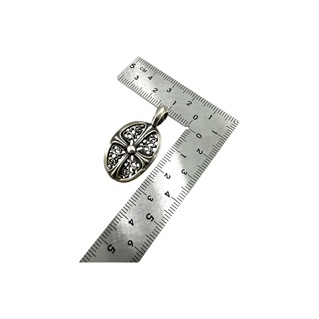 더도산 크롬하츠 오발 팬던트 실버(the dosan_ Chrome Hearts Oval Pendant Silver) - 3