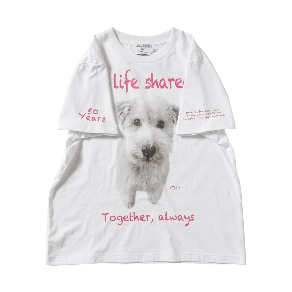 (W) 데미 럭스 빔즈 x 노마디스 포 도그 러버스 티셔츠 켈리((W) Demi-Luxe Beams x Nomadis For Dog Lovers T-Shirt Kelly) - 1