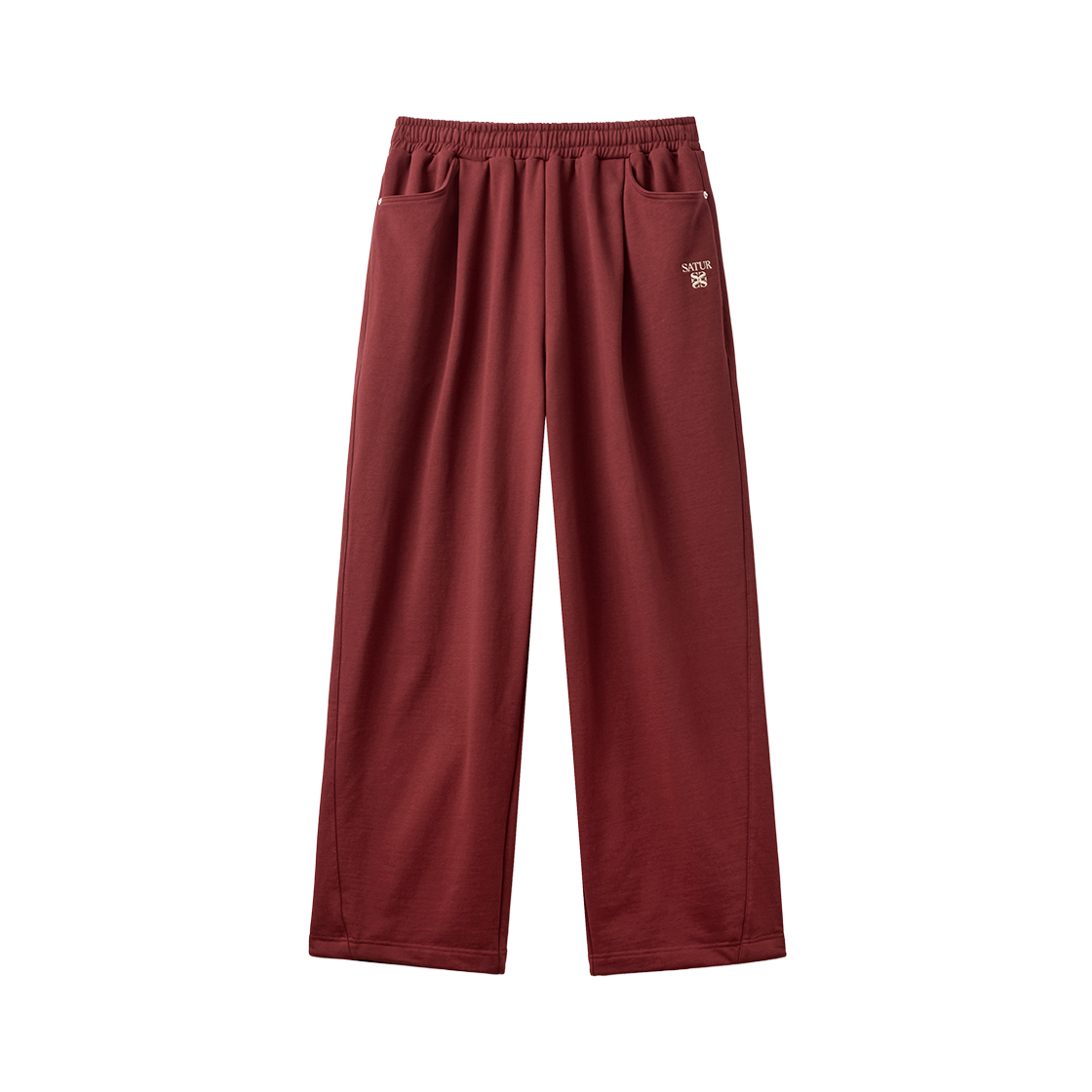 SA263UTP05BUY0 SATUR One Tuck Sweatpants Burgundy